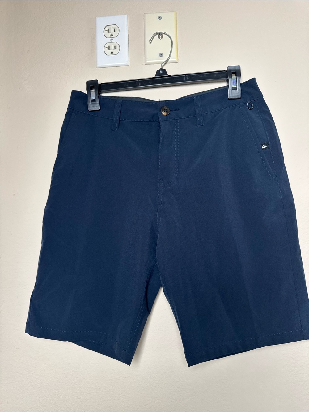 Quiksilver Men's Dark Navy Flat-Front Shorts
